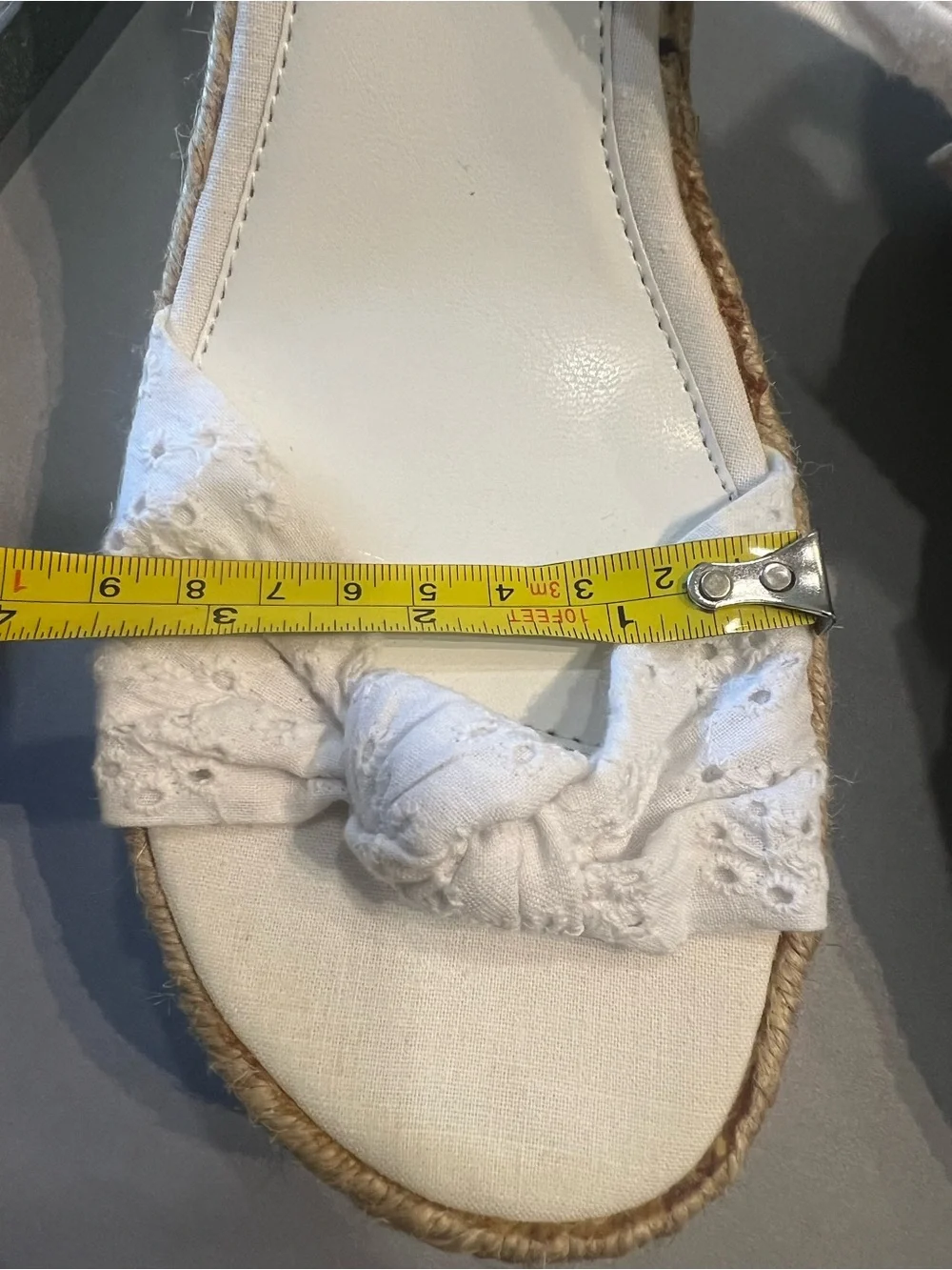 White Eyelet Ankle Tie Espadrille Wedge  Cottage-core/Prairie Sandals